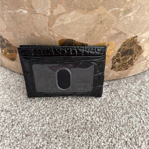 Brahmin Charlie Black Credit Card Holder Wallet